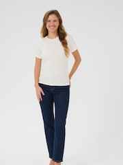 Kaffe Stylish lace White T-Shirt - Image 2 of 4