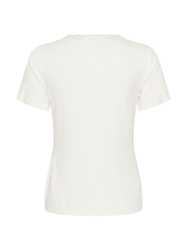 Kaffe Stylish lace White T-Shirt - Image 4 of 4