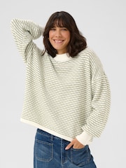 Kaffe Green KAellery Crew Neck Casual Fit Pullover Jumper - Image 1 of 4