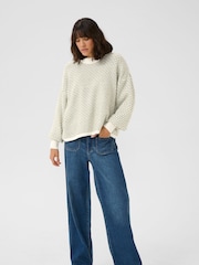Kaffe Green KAellery Crew Neck Casual Fit Pullover Jumper - Image 2 of 4