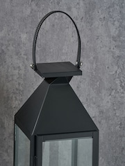 Pacific Lifestyle Black Glass Tall Medium Lantern - Image 2 of 5