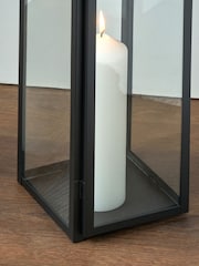 Pacific Lifestyle Black Glass Tall Medium Lantern - Image 4 of 5