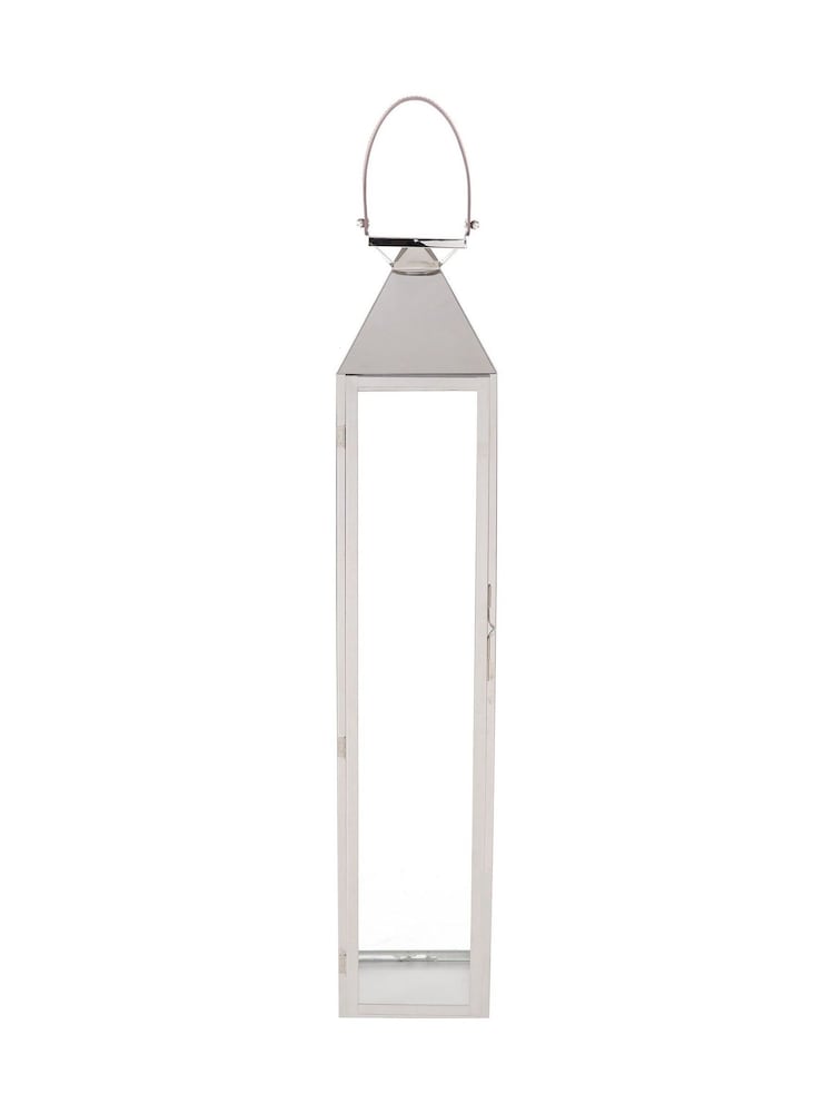 Pacific Lifestyle Silver Glass Tall Large Lantern - Image 4 of 4