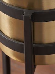 Pacific Lifestyle Black Metal Floor Small Planter - Image 4 of 5