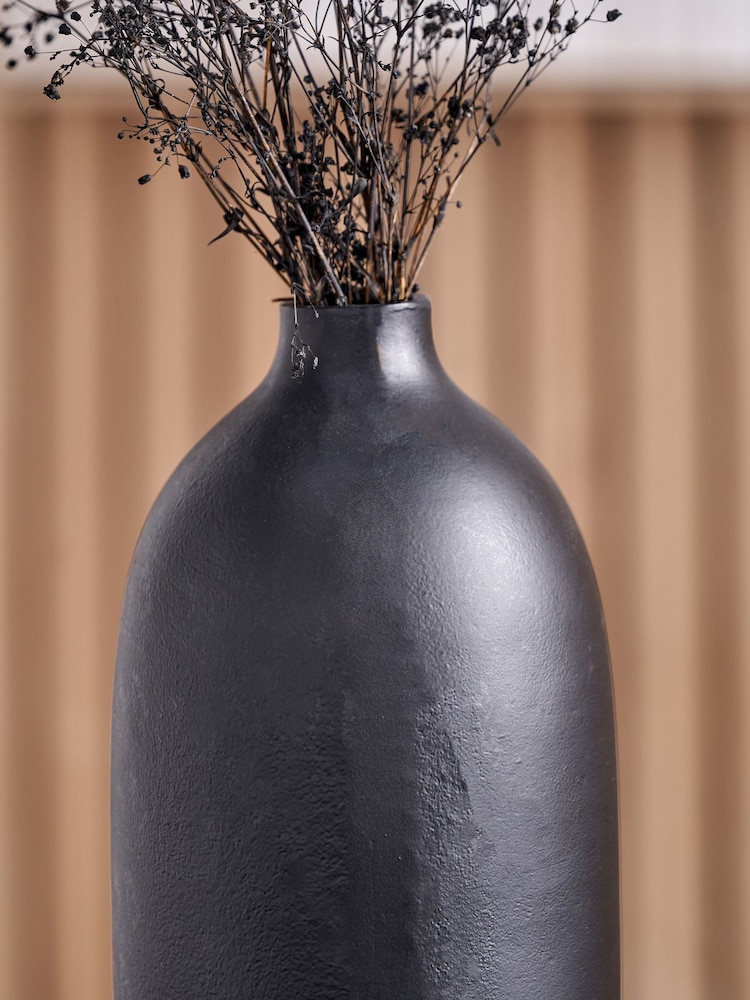 Pacific Lifestyle Black Metal Bullet Vase - Image 2 of 5