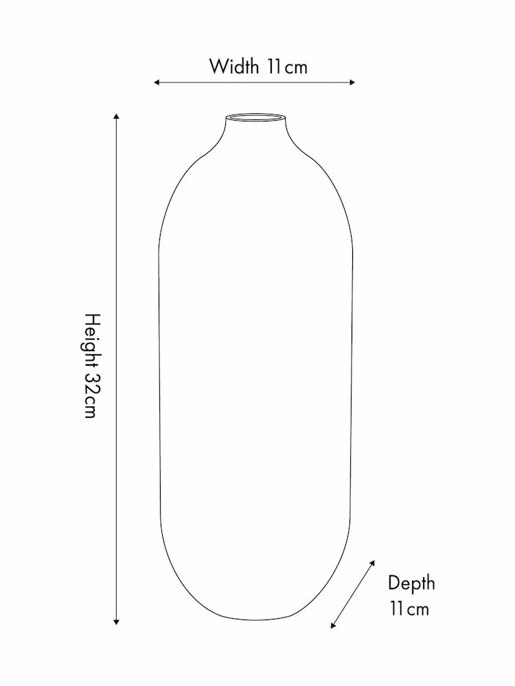Pacific Lifestyle Black Metal Bullet Vase - Image 5 of 5