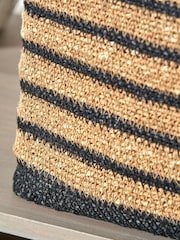 Pacific Lifestyle Orange Seagrass Stripe Square Basket - Image 6 of 7