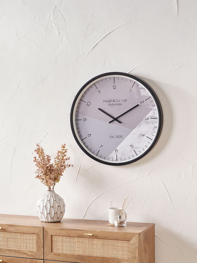 Pacific Lifestyle Black Metal Printed Face Wall Clock - Image 1 of 6