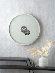 Pacific Lifestyle Ivory Metal Working Cog Wall Clock - Image 1 of 6