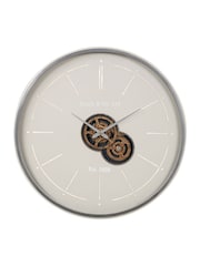 Pacific Lifestyle Ivory Metal Working Cog Wall Clock - Image 5 of 6