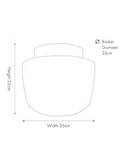 Pacific Lifestyle Green Seagrass Stripe Round Basket - Image 7 of 7