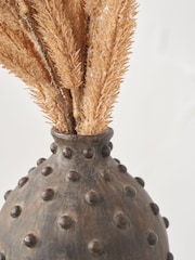 Pacific Lifestyle Grey Textured Dot Stoneware Vase - Image 2 of 3