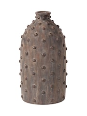 Pacific Lifestyle Grey Textured Dot Stoneware Vase - Image 3 of 3