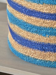 Pacific Lifestyle Blue Seagrass Stripe Round Basket - Image 4 of 7
