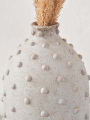 Pacific Lifestyle Light Grey Textured Dot Stoneware Vase - Image 2 of 5