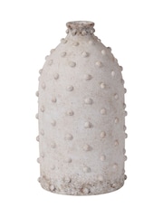 Pacific Lifestyle Light Grey Textured Dot Stoneware Vase - Image 5 of 5