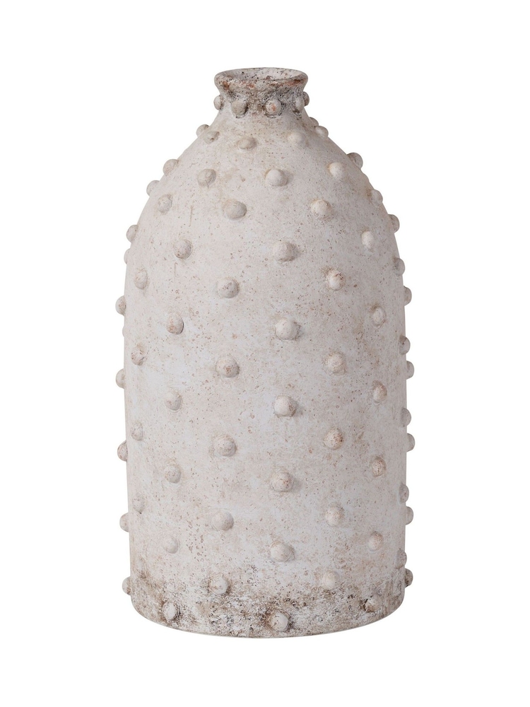 Pacific Lifestyle Light Grey Textured Dot Stoneware Vase - Image 5 of 5
