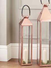 Pacific Lifestyle Copper Glass Medium Lantern - Image 1 of 2