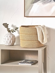 Pacific Lifestyle Natural Seagrass Ribbed Basket - Image 1 of 6