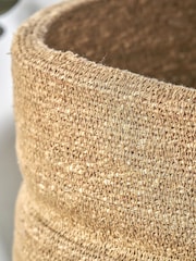 Pacific Lifestyle Natural Seagrass Ribbed Basket - Image 4 of 6
