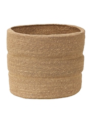 Pacific Lifestyle Natural Seagrass Ribbed Basket - Image 5 of 6