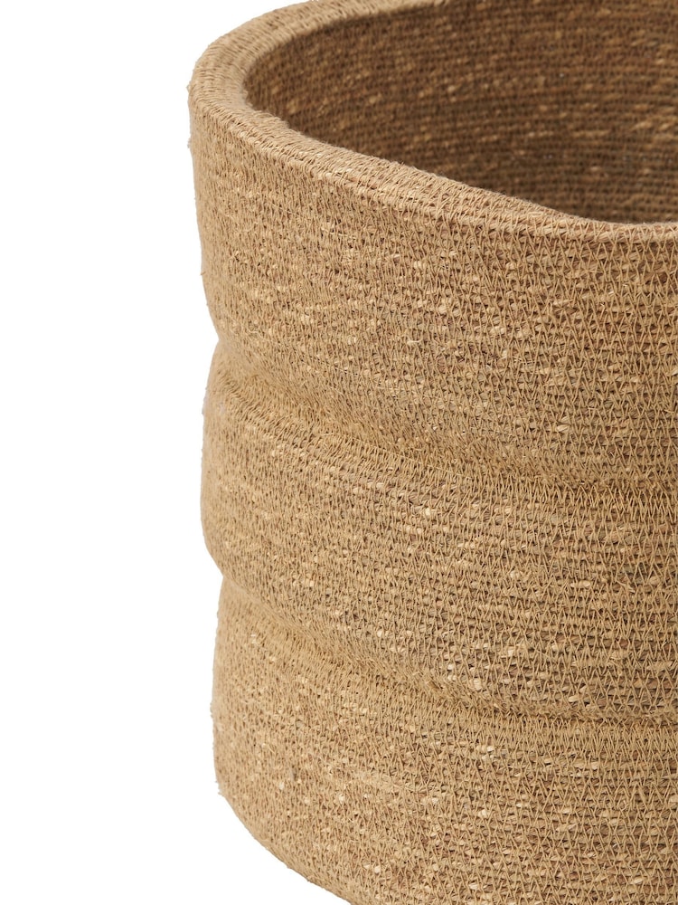 Pacific Lifestyle Natural Seagrass Ribbed Basket - Image 6 of 6