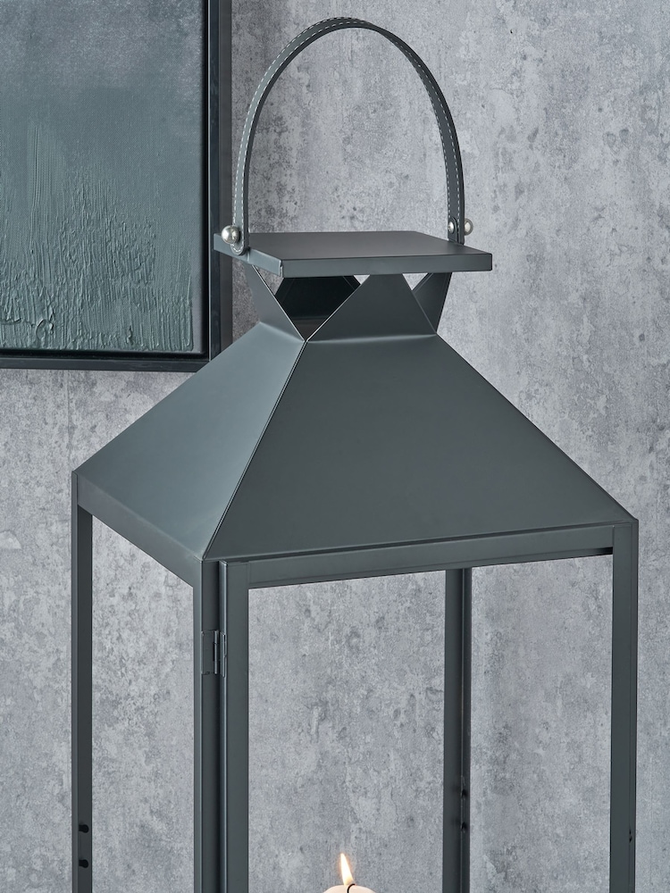 Pacific Lifestyle Black Glass Lantern - Image 2 of 4