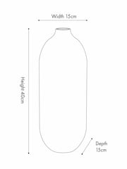 Pacific Lifestyle Black Metal Bullet Tall Vase - Image 5 of 5