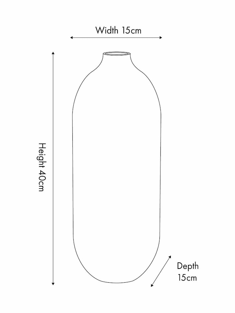 Pacific Lifestyle Black Metal Bullet Tall Vase - Image 5 of 5
