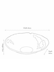 Pacific Lifestyle Gold Cast Metal Decorative Bowl - Image 6 of 6