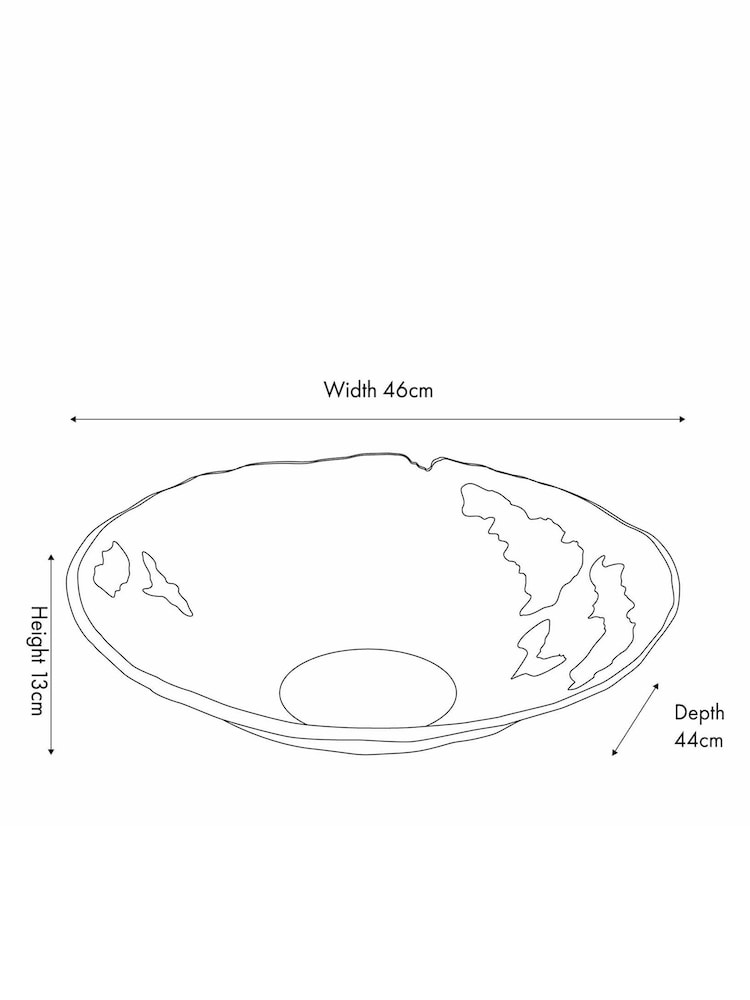 Pacific Lifestyle Gold Cast Metal Decorative Bowl - Image 6 of 6