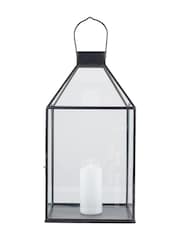 Pacific Lifestyle Antique Brass Glass Square Lantern - Image 2 of 3
