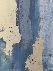 Pacific Lifestyle Blues Tonal Abstract Canvas Wall art With Black Frame - Image 3 of 5