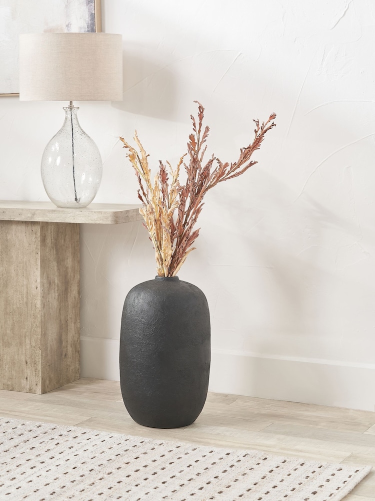 Pacific Lifestyle Black Fibrestone Decorative Vase Tall - Image 1 of 5