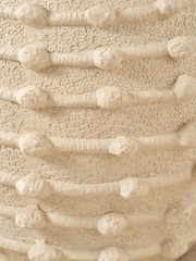 Pacific Lifestyle Cream Fibrestone Decorative Ribbed Large Vase - Image 4 of 5