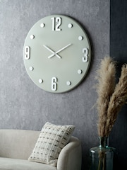 Pacific Lifestyle Grey Metal Retro Wall Clock - Image 1 of 6