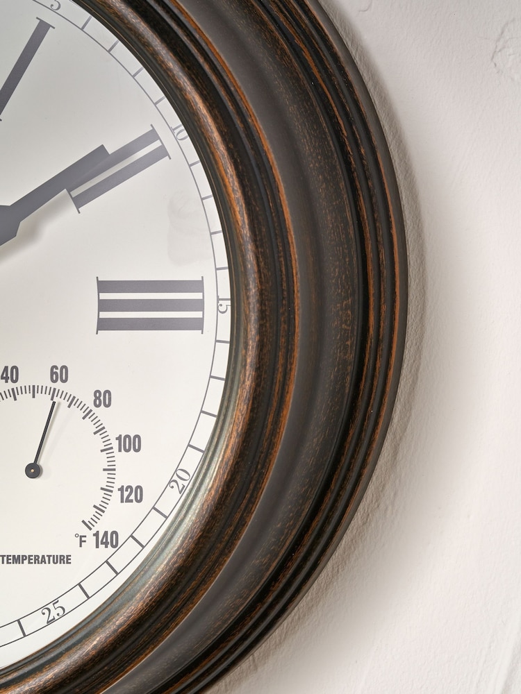 Pacific Lifestyle Antique Bronze Indoor Outdoor Wall Clock - Image 2 of 6