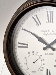 Pacific Lifestyle Antique Bronze Indoor Outdoor Wall Clock - Image 4 of 6