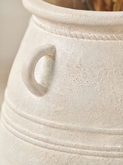 Pacific Lifestyle Grey Fibrestone Decorative Vase with Large Handles - Image 3 of 5