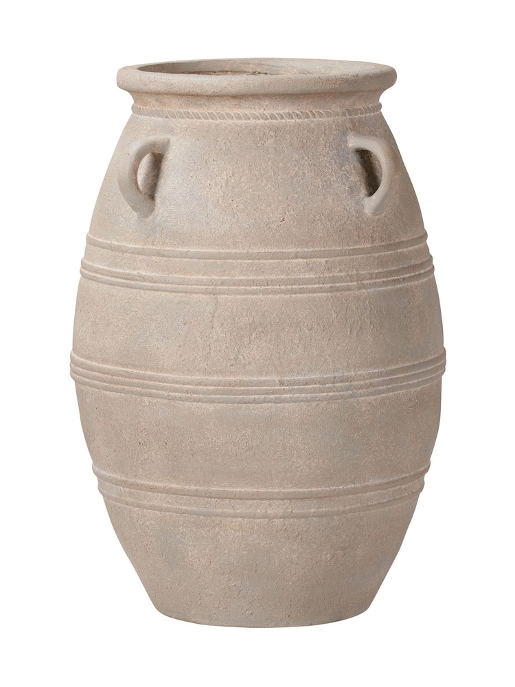 Pacific Lifestyle Grey Fibrestone Decorative Vase with Large Handles - Image 5 of 5