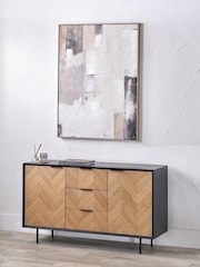 Pacific Lifestyle Greys Textured Abstract Canvas with Natural Frame - Image 1 of 5