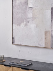 Pacific Lifestyle Greys Textured Abstract Canvas with Natural Frame - Image 2 of 5