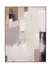 Pacific Lifestyle Greys Textured Abstract Canvas with Natural Frame - Image 5 of 5