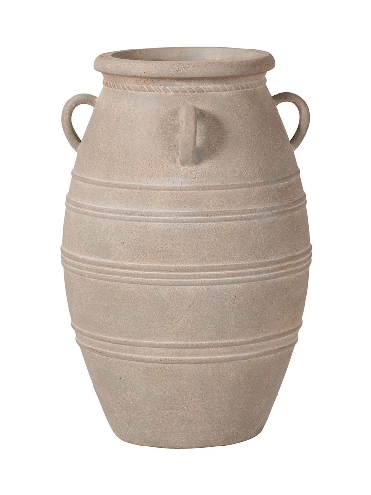 Pacific Lifestyle Grey Fibrestone Decorative Vase with Small Handles - Image 5 of 5
