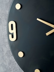 Pacific Lifestyle Black Metal Retro Wall Clock - Image 2 of 6