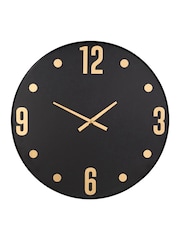 Pacific Lifestyle Black Metal Retro Wall Clock - Image 5 of 6