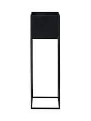 Pacific Lifestyle 2 Pack Black Metal Planters - Image 1 of 5