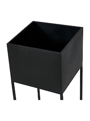 Pacific Lifestyle 2 Pack Black Metal Planters - Image 2 of 5