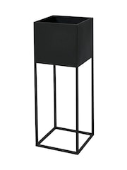 Pacific Lifestyle 2 Pack Black Metal Planters - Image 4 of 5