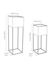 Pacific Lifestyle 2 Pack Black Metal Planters - Image 5 of 5
